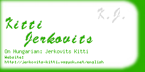 kitti jerkovits business card